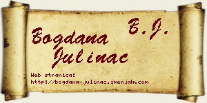Bogdana Julinac vizit kartica